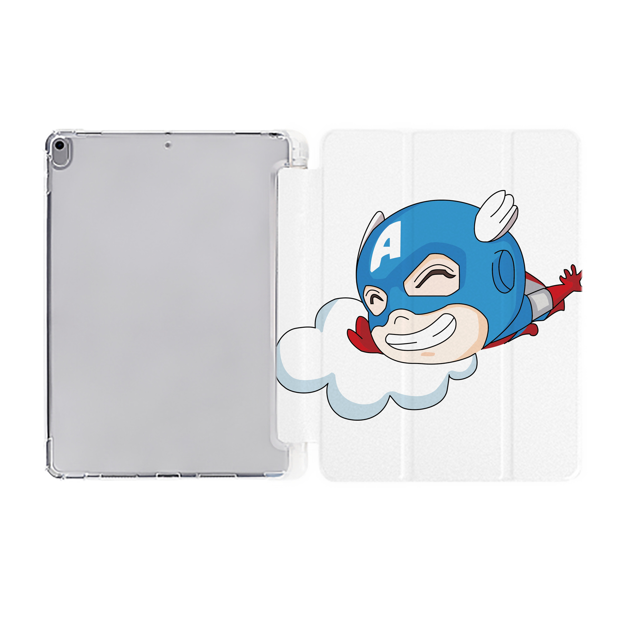 （画像用） アベンジャーズ The Avengers IPad ケース ペン収納付き 三つ折りスタンド PUレザー×シリコン 対応機種9.5/10.5/10.9インチ